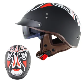 

New Arrival Kask Motor Helmets Motorcycle Helmet DOT Approved For Soman SM202 Half Face Retro casco capacete moto
