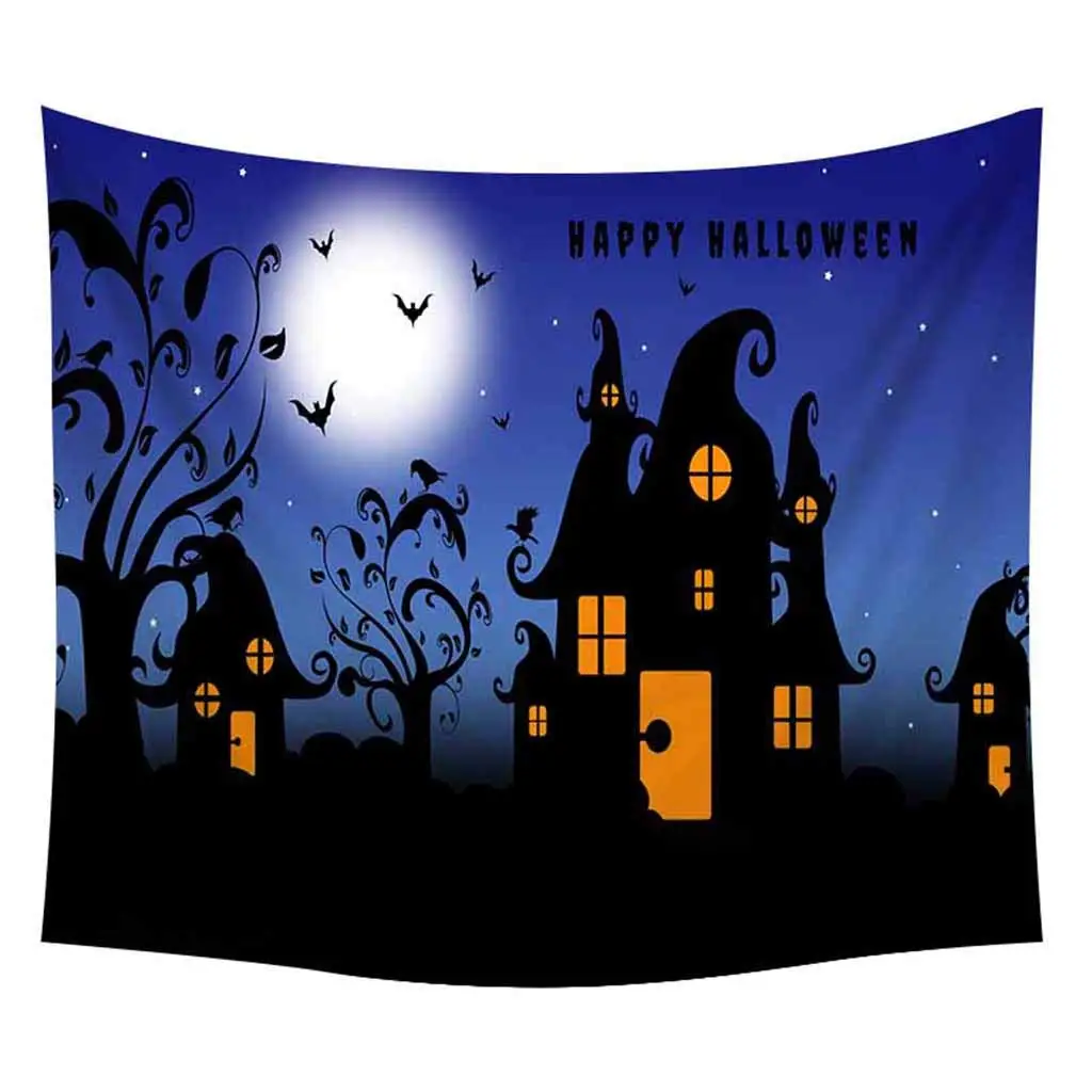 

Halloween Party Wall Decor Pumpkin Pattern Night Falls Moon Tapestry