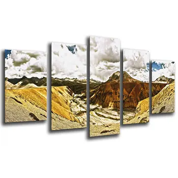 

Desert landscape Pano, photo print on wood, modern picture decorative 26054