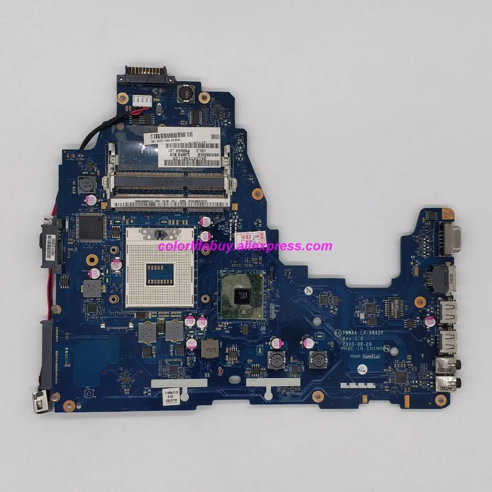 Оригинальная материнская плата K000111440 PWWAA LA-6842P HM55 DDR3 для ноутбука Toshiba Satellite C660 ПК |