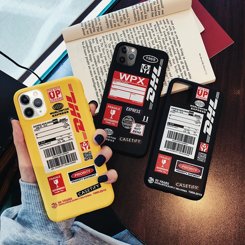 Силиконовые DHL Express этикетка Модный чехол из термопластичного полиуретана для