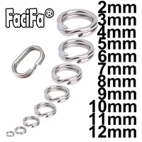 100 or 50 pcs Stainless Steel Split Ring Fishing Double Oval Split Ring Solid Ring Accessories For Fishing Hook Snap Lure Swivel 1