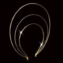 Уникальный 3 Слои повязка на голову свадебные аксессуары для волос, цвета: золотистый, серебристый Тиара серьги и кулон "короны для Для женщин повязка на голову из металла головной убор