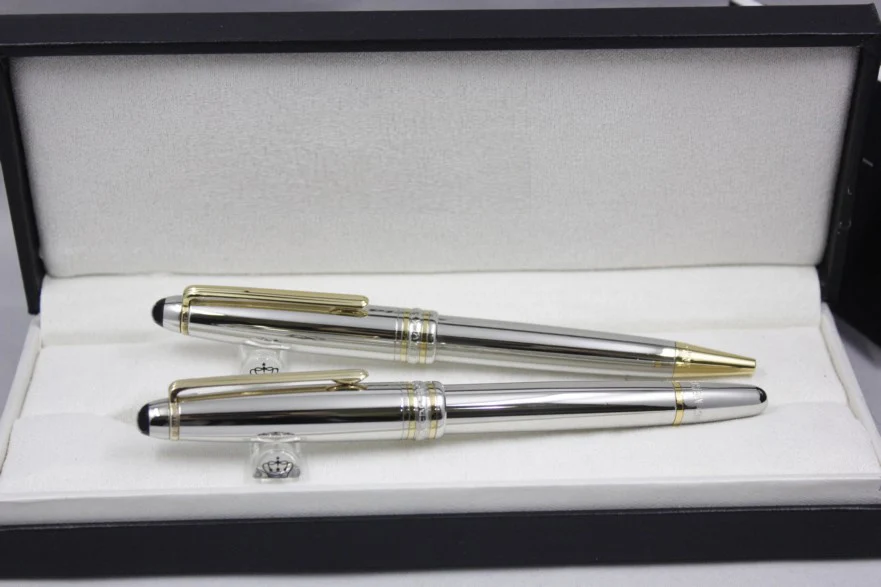 

Wakaka Pen 163 Bright silver gold clip Ballpoint Pen Roller Ball Pen Fountain Pen