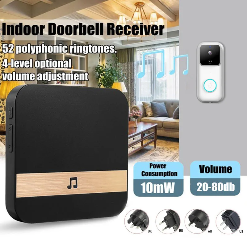 

Visual Doorbell IR Motion Detection Wifi Intercom Multifunctional WiFi Door Bell Ring Camera Night Vision Universal