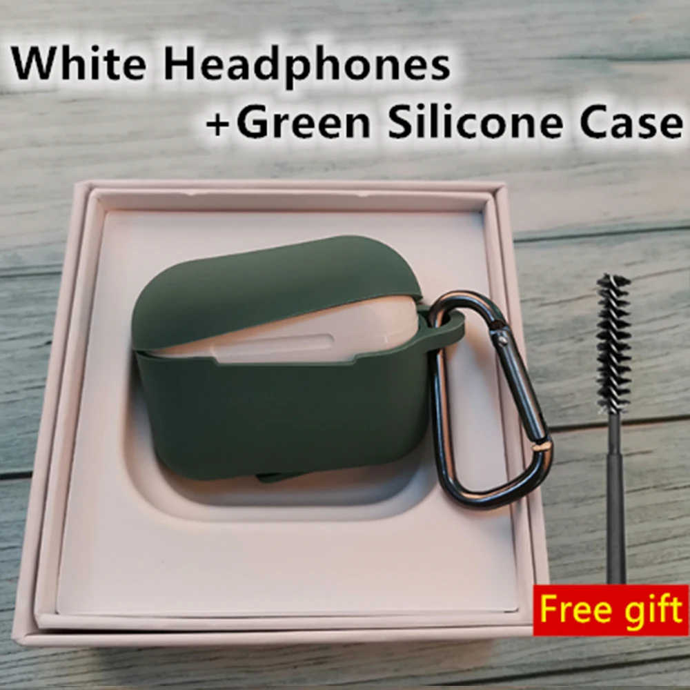 Original i100000 TWS new wireless earphones bluetooth headsets earbuds earphones PK W1 chip i100000 Pro i200000 i50000 i9000 tws - Цвет: white-green case