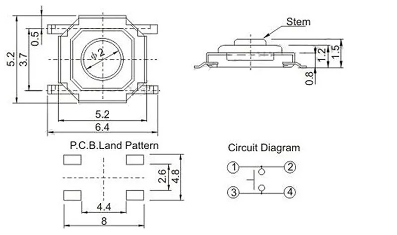 3000 шт./катушка 4 pin 4*4*1,9/2,0/2,3/2,5/3,0mm SMD Тактильный кнопочный переключатель воды-доказательство такт выключатели с тесьмой смешанных цветов, размером 4x4 мм