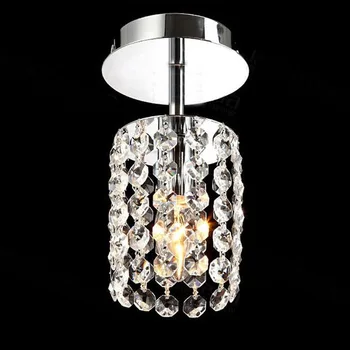 

Simple modern k9 crystal LED corridor ceiling lamp home deco cloak room balcony E14 bulb ceiling light fixture