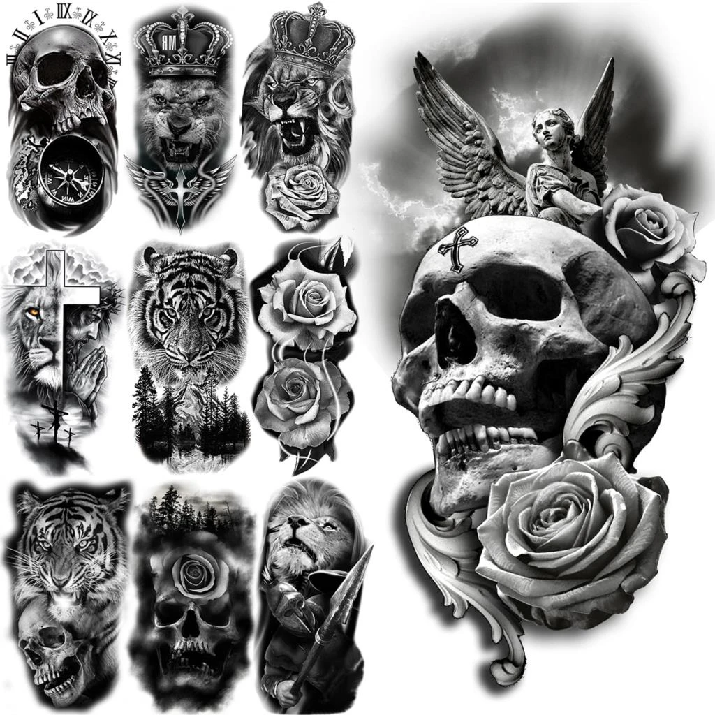 Art Fantasy Angel Skull Tattoo Stock Illustration  Illustration of  fantasy devil 161073433