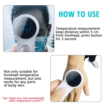 

Medical Infrared Thermometer Forehead Baby Portable Non-contact child Handheld Body/Object Temperature Measure IR Device