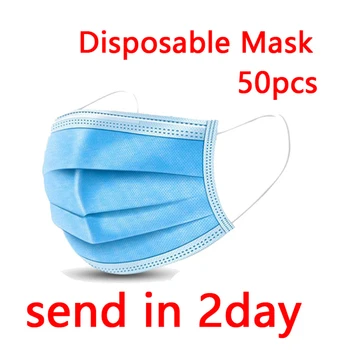 

50pcs respirator Disposable Face Mask mouth Mask Protective caps dropshipping pm2.5 wholesale Anti Odor Smog Custom dust masks