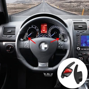 

2 Pcs Shift Paddle For VW Volkswagen GOLF 7 Variant MK7 Golf7 Carbon Fiber Car Vehicle Steering Wheel Paddle Cover Trim Stickers