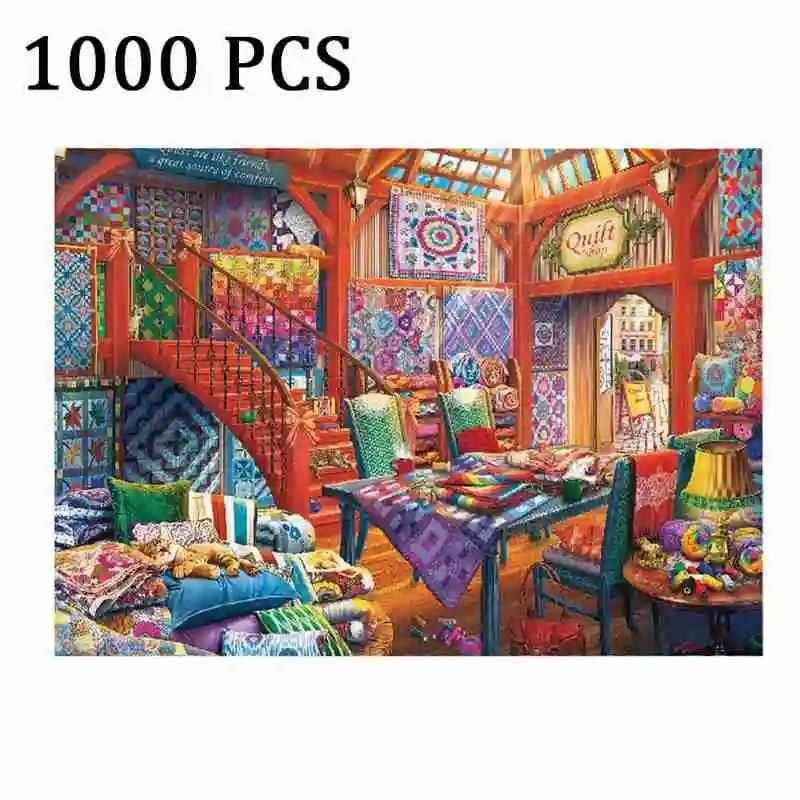 Пазл бумажный прямоугольный 1000 шт. в магазине стеганых изделий|Пазлы| |