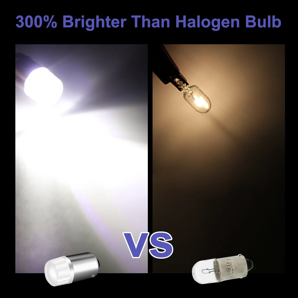 LED Car Bulbs 2pcs BA9S T4W T2W T3W H5W 2 LED 2835 SMD 12913 12910 12929 LED Indicator Bulb License Plate DC 12V