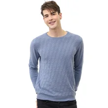 Мужской свитер с кроличьим мехом и круглым вырезом с длинными рукавами, повседневный короткий пуловер, теплый толстый мягкий осенне-зимний мужской джемпер