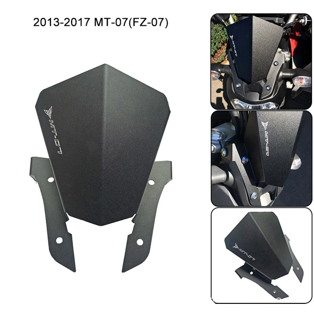 Motorcycle Windscreen Windshield Motorbike Deflectors Replacement for YAMAHA MT07 2013-2017