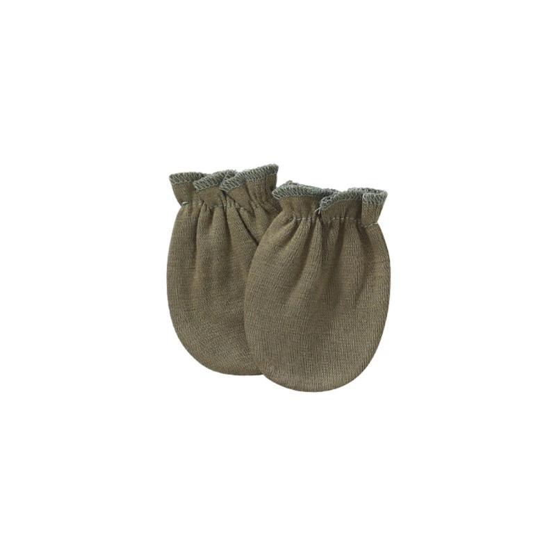 1 Pair Baby Anti-scratch Soft Cotton Gloves Newborn Solid Color Handguard Mittens Infants Supplies H055 5