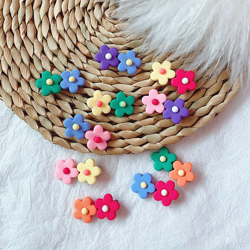 1PC Candy Color Flower Hairpins Resin Barrette simple Sweet Hair Clip for Girls high quality unique Women gift Hair Clips