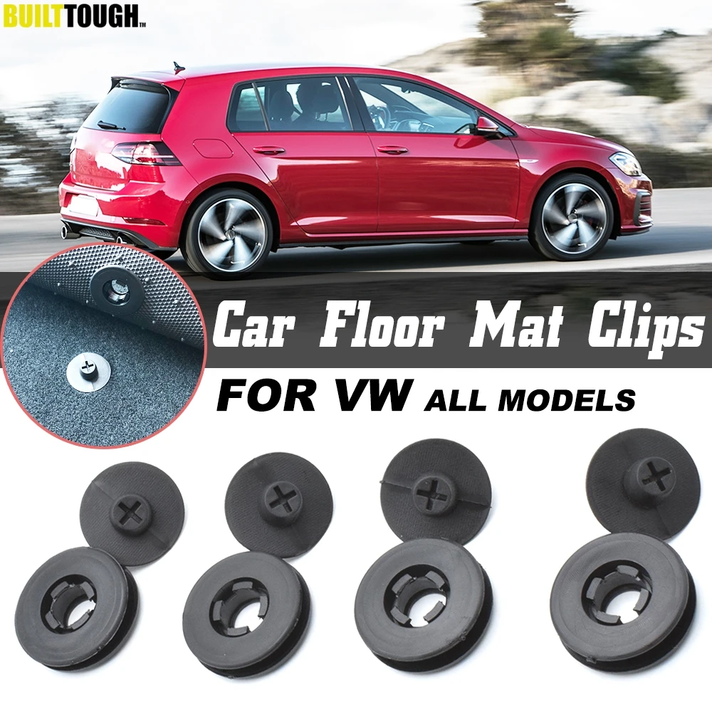 4x For VW Car Floor Mat Clips Retention Holders Grips Carpet Fixing