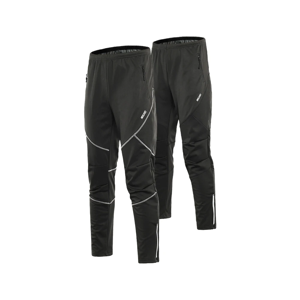 ARSUXEO, Мужские штаны для велоспорта, зимние штаны, теплые, мульти спортивные штаны, для бега, велосипеда, ветрозащитные, водонепроницаемые, 18Y