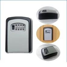Keybox Lock Key Safe Box Outdoor Wall Mount Combination Password Lock Hidden Keys Storage Box Security Safes For Home Office size s 4 color combination lock hidden box security lock key lock strongbox steel simulation book new design 118 115 55mm
