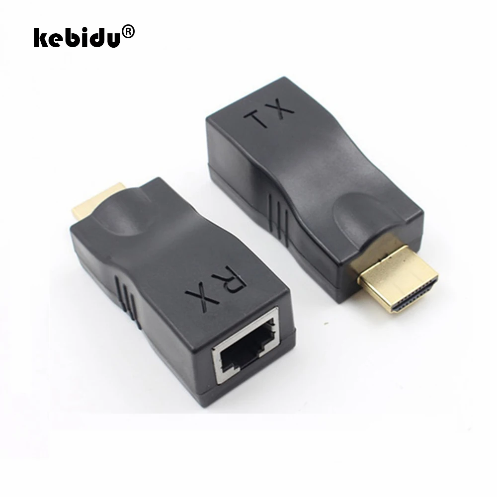Kebidu 30 м Ethernet кабель HD 1080P TX/RX более Cat5e CAT6 RJ45 HDMI удлинитель передатчик для ТВ