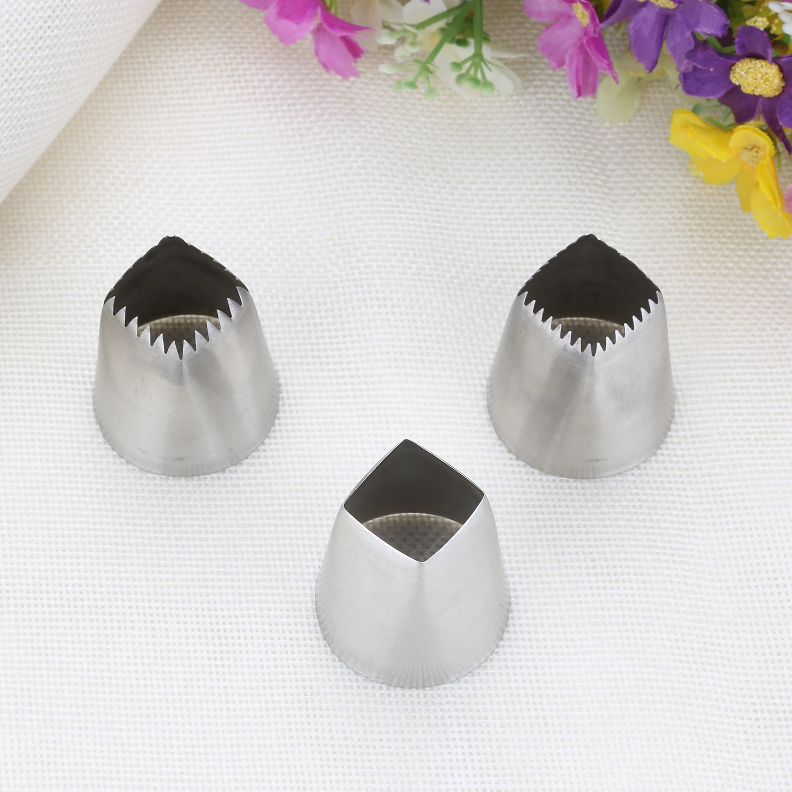 3PCS Bakery Stainless Steel Kitchen Accessories Pastry Tips Cream Nozzle Icing Piping Nozzles Baking Mold Cake Decorating Tool