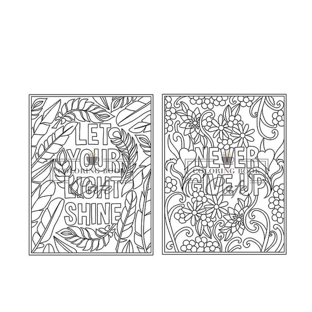 Easy Coloring Book For Motivational Adults Inspirational Quotes