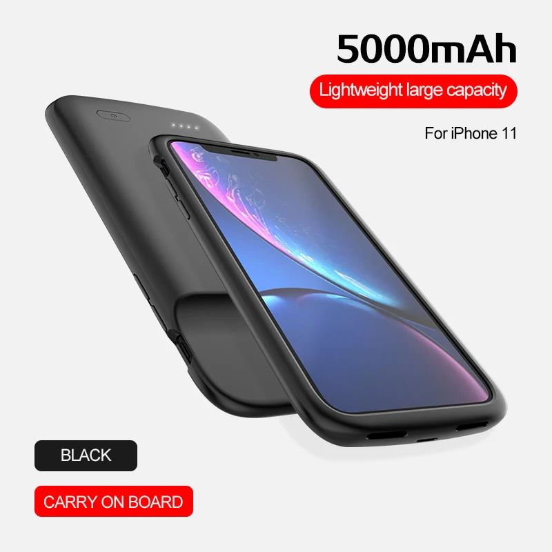 For Iphone 11 Чехол для аккумулятора для Iphone 11 Pro, чехол для зарядного устройства для Iphone 11 Pro Max, Мягкая силиконовая зарядка, внешняя задняя крышка, внешний аккумулятор - Цвет: For Iphone 11