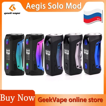 

GeekVape Aegis Solo Mod Powered By Single 18650 Electronic Cigarette Box Mod Fit Cerberus Subohm Tank Tengu RDA VS Aegis Mini
