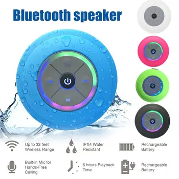 

Q9 Portable Bluetooth Speaker Hands Free TF Card Waterproof Wireless Speakers For Bathroom Showers Subwoofer Music Handsfree