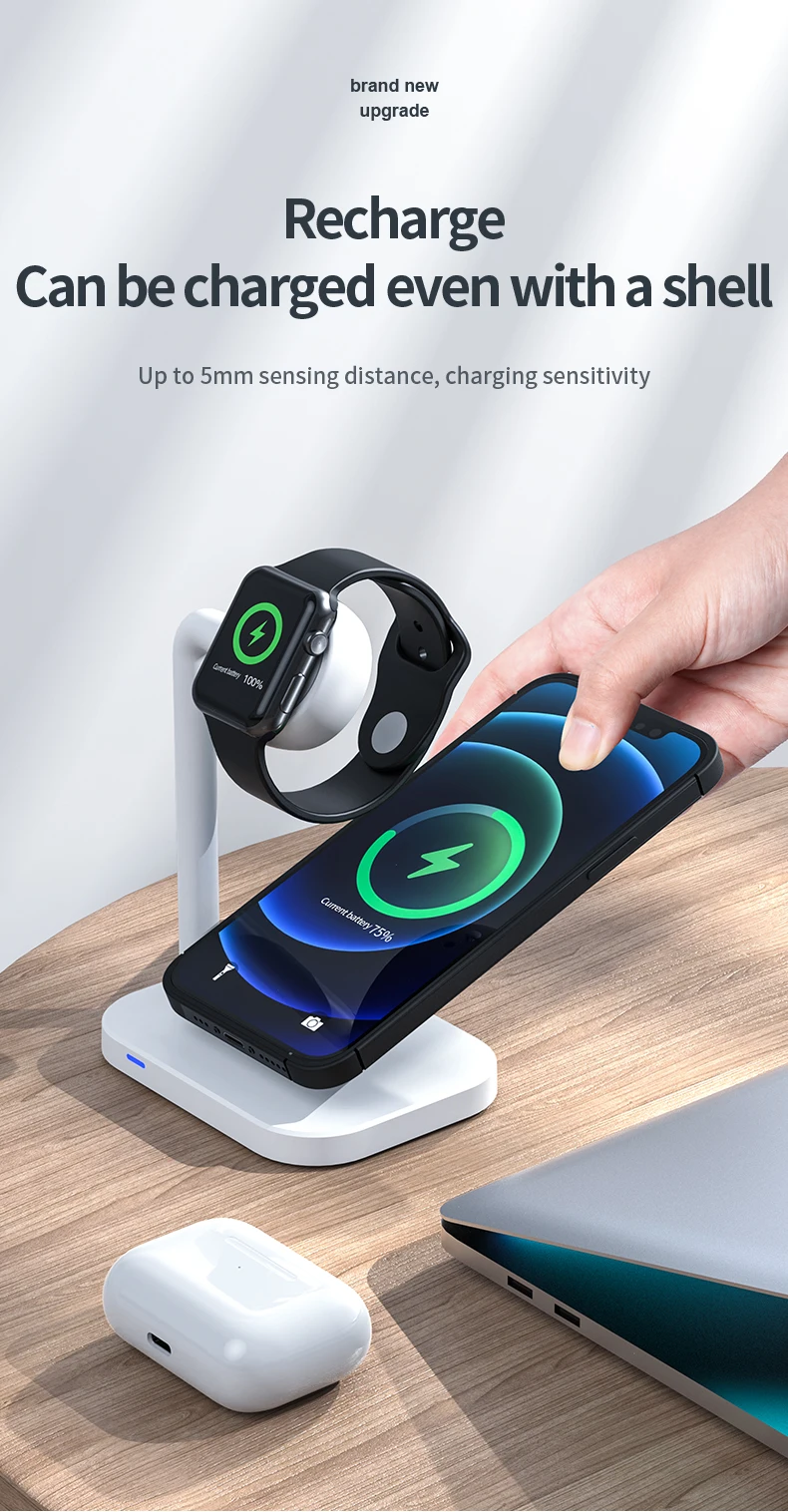 2 In 1 Magnetic Wireless Charger 15W QI Fast Charging Brackets for IPhone Samsung Huawei Xiaomi Mobile Phone Charging Stand baseus 65w