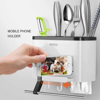 

Kitchen Spoon Holder Chopsticks Tube Drain Rack Spoon Bucket Multifunction Cutlery Holder Tableware Racks Kitchen