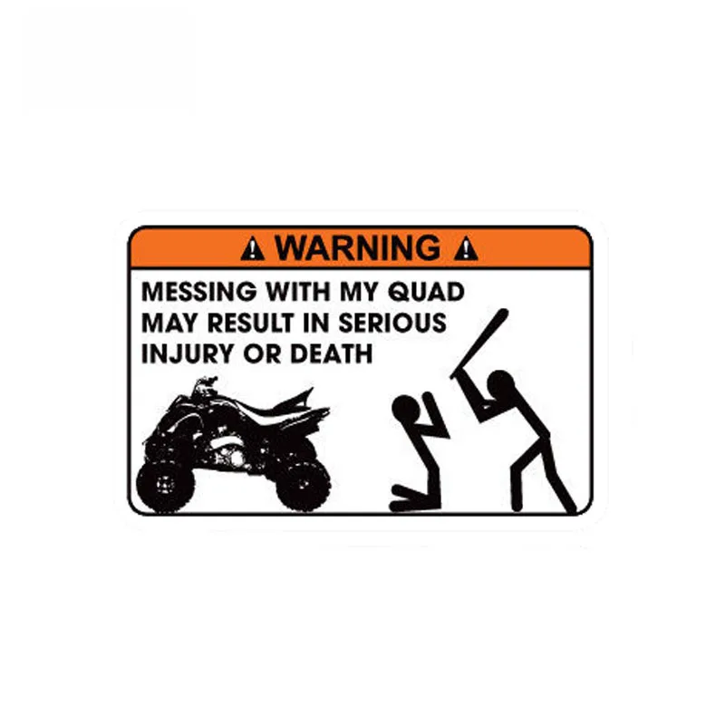 

Funny Missing with My Quad May Result In Serious Injury or Death Decal Creative Car Sticker Waterproof Reflective PVC,12cm*8cm