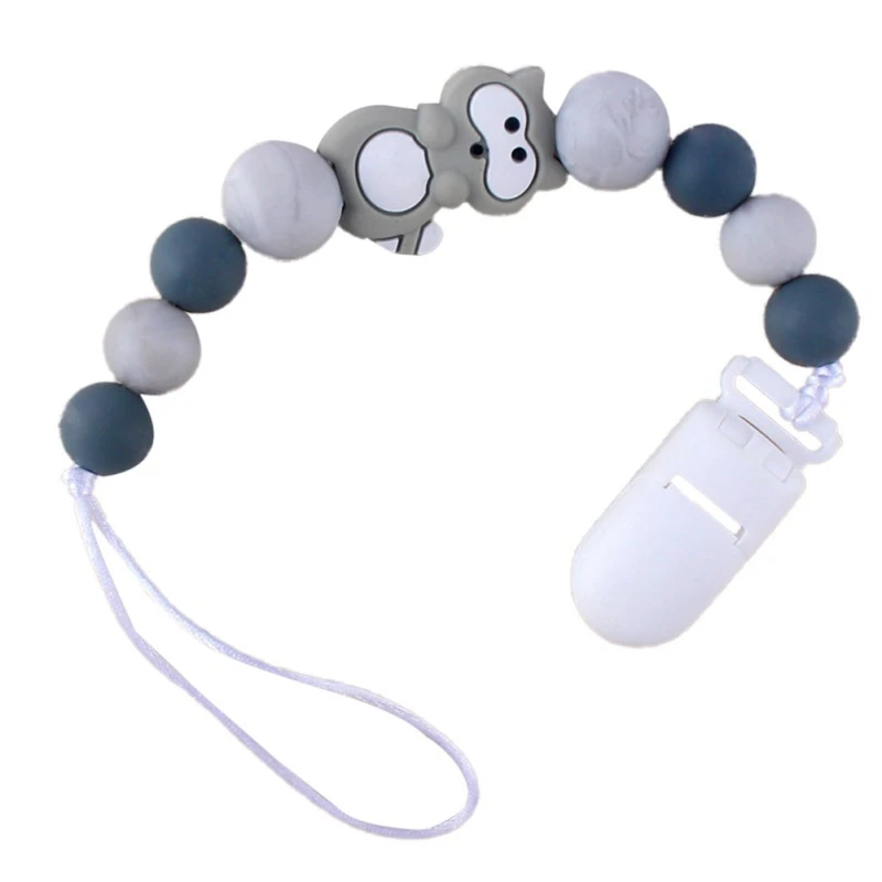 Детский браслет для прорезывающихся зубов пищевой силиконовый жевательный подарок для новорожденных Игрушки коала ожерелье-прорезыватель пустышка зажим - Цвет: CH