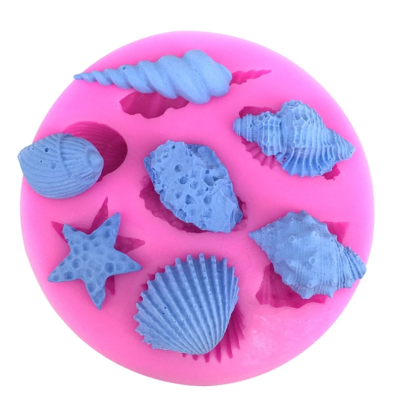 

Cake Mold Conch shell Gum Paste Mould Kitchen Multiple shapes Baking Cake Fondant Bakware DIY Decoration Tools