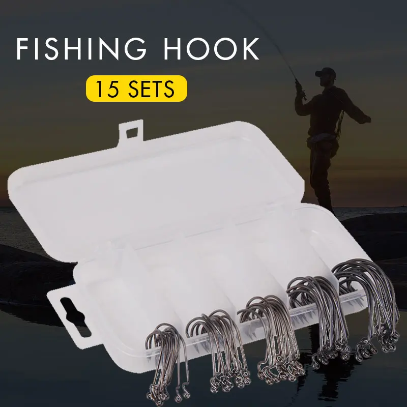 Crank Hook прочный практичный 51 шт./компл. Серебряный рыболовный крючок блесна приманка портативный рыболовный крючок