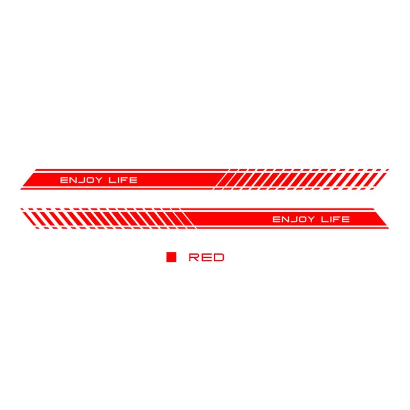 Для Mercedes Vito Racing боковые полосы наклейки для эмблем виниловые графические виниловые 1 пара(L+ R - Название цвета: Красный