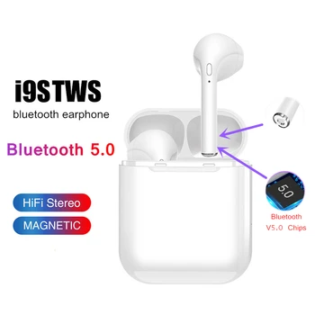 

i9s Tws Headphone Wireless Bluetooth 5.0 Earphone Mini Earbuds With Mic Charging Box Sport Headset For Smart Phone