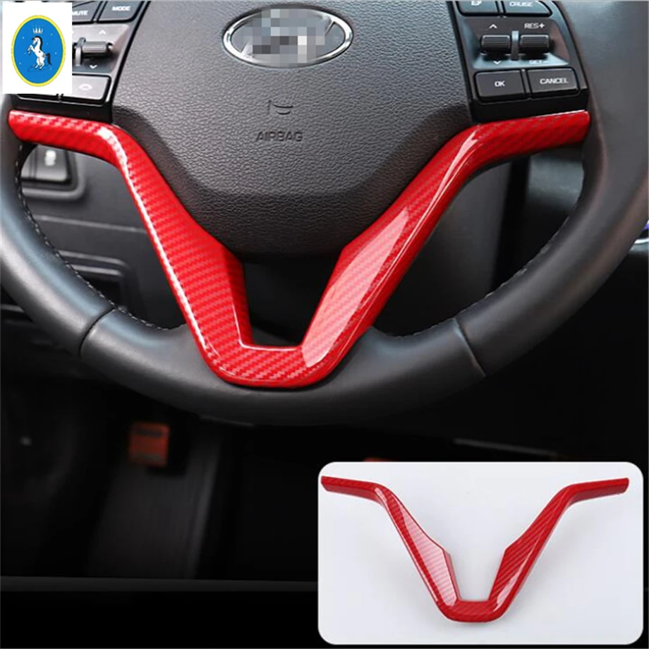 Yimaautotrims авто аксессуары рулевого колеса автомобиля "V" форма рамка накладка 1 шт. подходит для hyundai Tucson