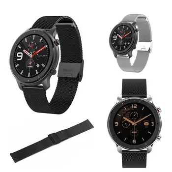 

for Amazfit GTR 47/42mm New Fashion Stainless Steel Metal Replacement Watch Band Wrist Strap Smartwatch Replacement High Quality