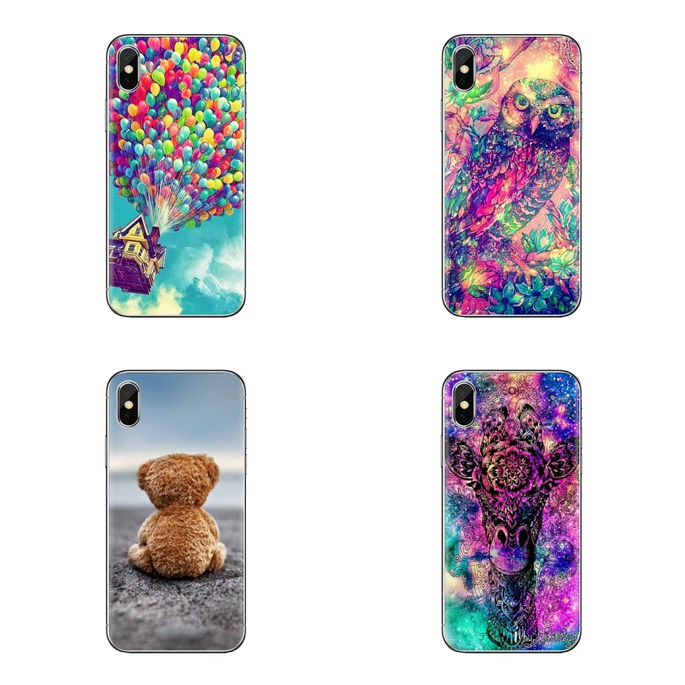 For Sony Xperia Z Z1 Z2 Z3 Z5 compact M2 M4 M5 C4 E3 T3 XA Huawei Mate 7 8 Y3II Flowers Balloon Animal pattern Silicone Bag Case |