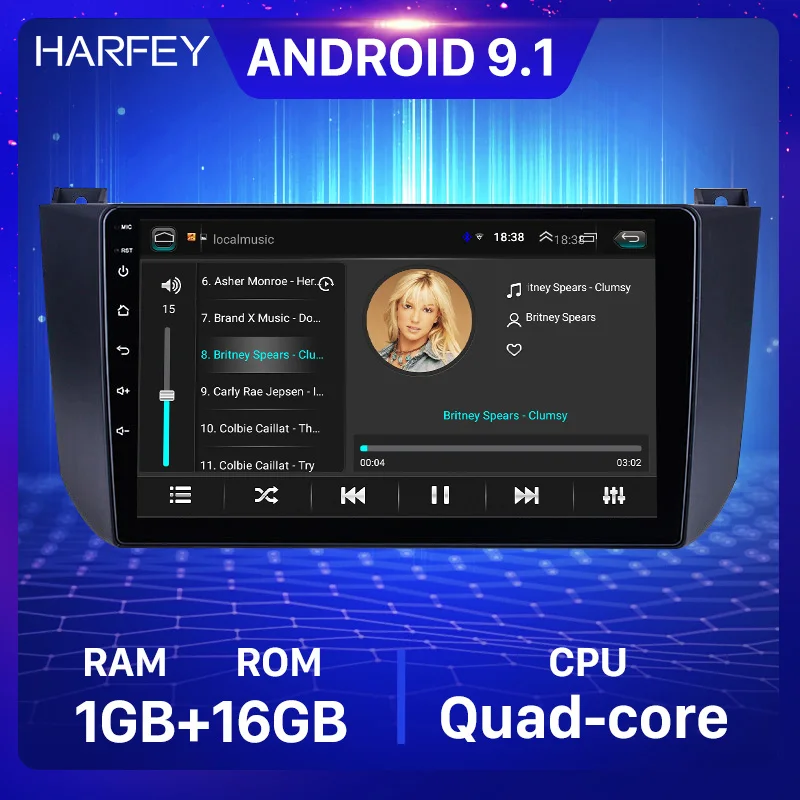 Автомагнитола Harfey 9 дюймов Android 1 для 2009 2010 2011 2012 Changan Alsvin V5 GPS Автомобильный