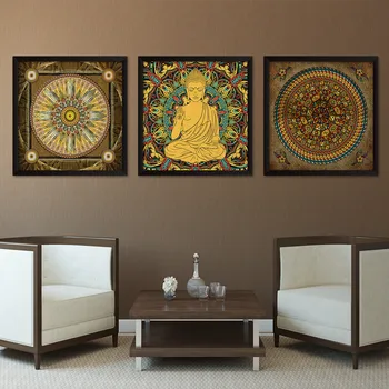 

Religious Wall Painting Thangka Poster prints for Living Room Canvas painting Indian Mandala Unframed wall picture