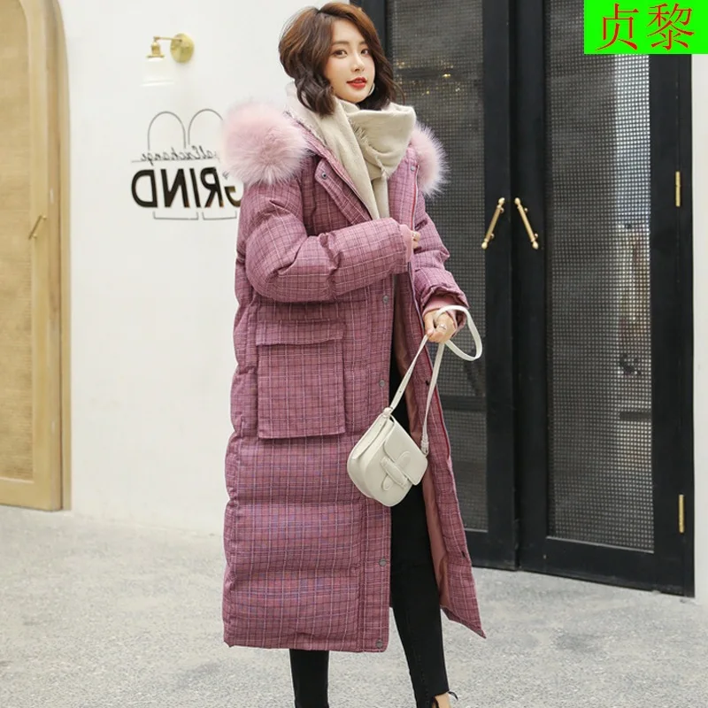 

Thick down Coat 2018 Winter New Style Exta-long Cotton-padded Clothes to Ankle Cotton-padded Jacket down Cotton-padded Clothes C