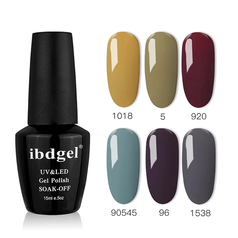set 6 6 шт ibdgel Morandi Цветной Гель-лак для ногтей осенний Гель-лак салонный впитывающий долговечный Гель-лак для ногтей DIY дизайн маникюра гельлак nail gel gel polish - Цвет: set 6