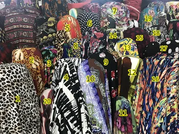 

Crystal Hemp Milk Silk Fabric Elastic Fabric Skirt Pants Clothes Swiming Fanric Lycra Spendex -11