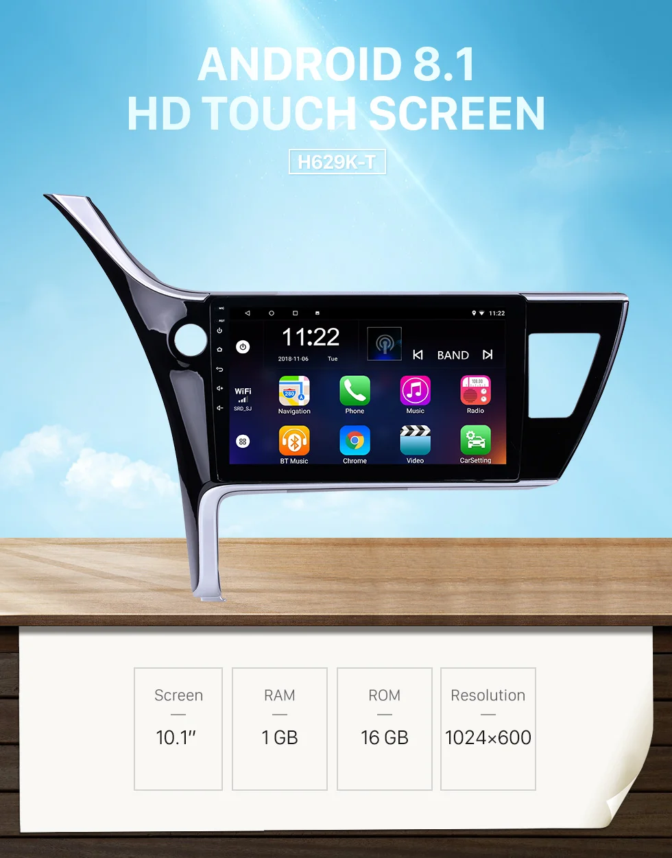 Top Harfey 2Din 10.1" Android 9.0/8.1 Car Radio For 2017 Toyota Corolla(LHD) GPS Multimedia Player Touchscreen Head Unit Stereo 0