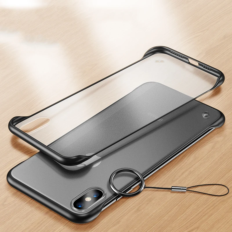 

Matte Transparent Cases For iPhone X XS XS Max XR Case For iPhone 6 6s 7 8 Plus Cover Phone Funda Coque With Ring