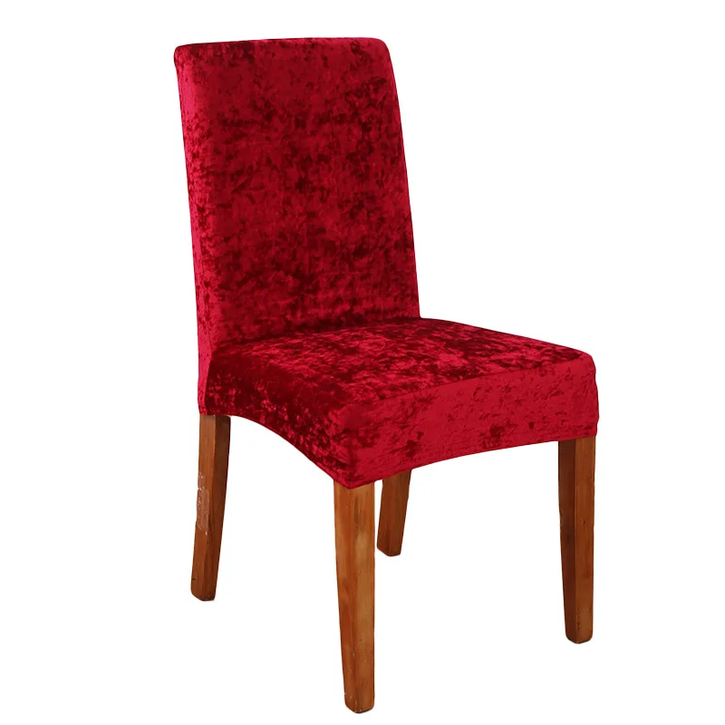 Elegant Velvet Chair Covers - Solid Color Seat Slipcovers
